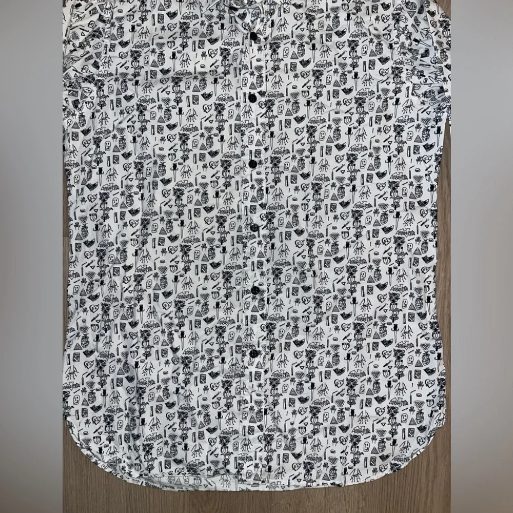 Saint Laurent Vampire Skull Print Dress Shirt - Picture 3 of 12